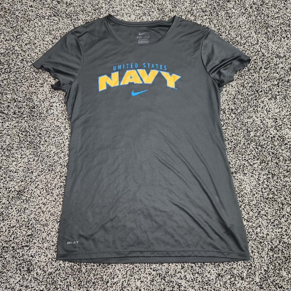 United States Navy Nike Dri-Fit T-Shirt Women Size Large Light‎ Weight U.S. NAVY